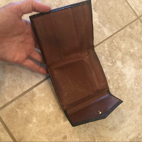 Louis Vuitton Brown Leather Bifold Wallet Vintage